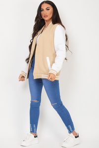 New Female Designer Button Closter Casual Bomber Varsity <b>Jackets</b> Streetwear Fashion Winter Women Varsity <b>Jackets</b> - Product Image 4