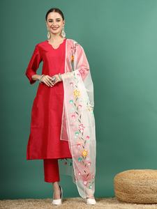 ชุดคุर्ติสแบบ Anarkali ผ้าฝ้ายแท้คุณภาพพรีเมียมสำหรับผู้หญิง แบรนด์ Rama Kurtis เหมาะสำหรับงานปาร์ตี้และงานเทศกาล จากรัฐราชสถาน มีสินค้าพร้อมส่ง ขายส่ง - Product Image 4