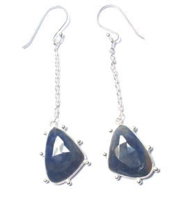 Boucles d'oreilles pendantes fines en argent sterling 925 avec pierres précieuses naturelles de style religieux pour les fêtes et les cadeaux - Product Image 2