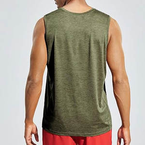 Camiseta sin mangas de poliéster/algodón de punto transpirable para hombre de alta calidad, informal, de uso profesional, Color personalizado, de secado rápido - Product Image 5