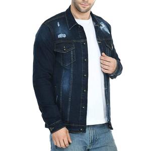 Manteau d'extérieur à col montant pour hommes veste polaire en gros veste en jean à boutons élégante veste en jean de haute qualité - Product Image 3