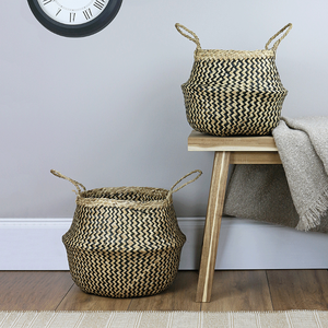 Panier de rangement en jonc de mer rustique, écologique, multifonctionnel, artisanal, couleur personnalisée, design personnalisé, fabricant vietnamien - Product Image 6