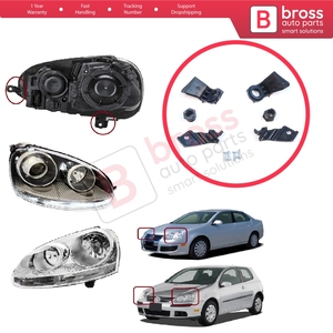 BHL29 + ที่ยึดไฟหน้า BHL30ชุดยึดติดตั้งด้านซ้ายขวาสำหรับ A5 MK5 Jetta 1K 2005-2010 A5 MK5กอล์ฟ1K 2004-2009 - Product Image 6