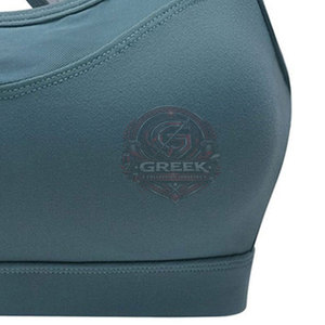 เสื้อชั้นในกีฬาผู้หญิง ระบายอากาศ แห้งเร็ว ดีไซน์ใหม่ รองรับทรงได้ดี สายปรับได้ คอรูปตัวยู โลโก้ด้านหน้า เหมาะสำหรับโยคะ - Product Image 5