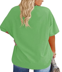 Vente chaude prix d'usine Europe Amérique grande taille T-shirts pour femmes ajoutez votre logo T-shirts pour femmes surdimensionnés en coton personnalisés - Product Image 3