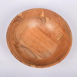 Mesa de madera de lujo de fábrica, ensaladera decorativa para servir y mezclar, frutero ecológico, regalo de Navidad, logotipo personalizado - Product Image 4