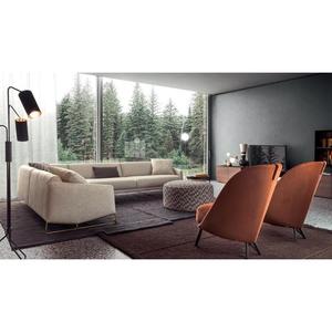 Asolo Minimalist Fabric <b>Sofa</b> Sectional Living Room Furniture Set with Wood <b>Legs</b> <b>for</b> Home or Hotel-Customizable - Product Image 5