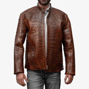 Chaqueta de Invierno de Manga Larga para Hombre, de Cuero, Lona, con Cuello Alto, Diseño Personalizable, Resistente al Viento y Transpirable - Product Image 1