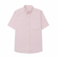 Kemeja Oxford Pria TST 8127 Lengan Pendek Kerah Tegak Motif Titik Bernapas untuk Musim Gugur