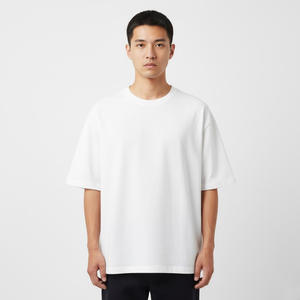 Ropa informal de tela suave manga corta moda callejera ajuste cómodo verano gimnasio 100% algodón camiseta para hombres ajuste suelto impreso - Product Image 1