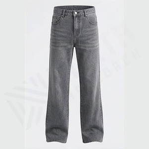 Nuevos Pantalones Vaqueros de Mezclilla Estilo Vintage para Hombre al por Mayor, Sin Rasgaduras, Ajustados, Lavados, Elásticos, con Parches, Sólidos, para Hombre Joven, Personalizados - Product Image 1