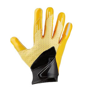 Gants de football américain professionnels sur mesure, gants de receveur, standard international, cuir synthétique blanc, confortables - Product Image 4