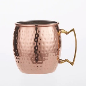 Haute Qualité Martelé Cuivre Moscou Mule Tasse En Acier Inoxydable En Céramique Café Cocktails Tasse Cadeaux D'affaires Approvisionnement En Gros - Product Image 3