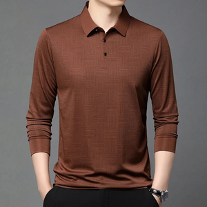 2024 polo de golf personnalisé pour hommes vêtements de travail de haute qualité avec logo brodé à manches courtes tissu solide ODM approvisionnement - Product Image 5
