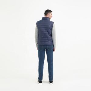 Gilet matelassé en toile à bordure en fourrure, sans manches, chaud pour l'hiver, imperméable, fermeture éclair, prix bas, vente en gros - Product Image 6