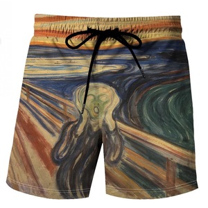 Short de gym à carreaux floraux pour hommes au design personnalisé en gros élégant Bangladesh prix d'usine Bikinis unis vêtements de plage - Product Image 3