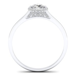 Anillos de Compromiso REYES Hechos a Mano en Oro Blanco de 14K con Diamante Cultivado en Laboratorio de Corte Redondo de 0.62 Quilates con Certificación IGI para Mujer, Joyería Fina - Product Image 4