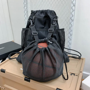 Drawstring Sports <b>Backpack</b> with Detachable Ball Mesh – Foldable Soccer & Basketball Gym Sack Bag for Boys & Men - Product Image 2