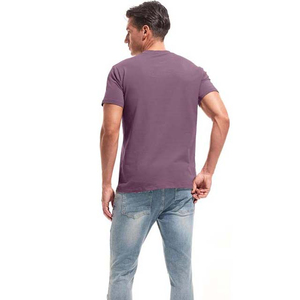 100% Cotton 220g Heavyweight Eco-Friendly V-Neck Short Sleeve T <b>Shirt</b> <b>for</b> <b>Men</b> Basic Casual Style Oversized Solid Color - Product Image 6