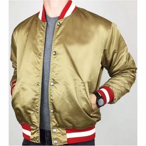 Chaqueta de béisbol universitaria para hombre OEM logotipo personalizado chaquetas universitarias informales Letterman para hombre mangas de chenilla bordadas reversibles - Product Image 6