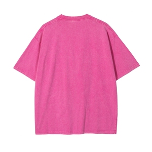 T-shirts unisexe vintage vierges en gros 100 % coton pour hommes, coupe oversize, jersey 220 g, lavés, écologiques, respirants et infroissables - Product Image 6