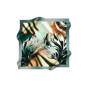 Geometric Digital Print Silk Twill <b>Square</b> <b>Scarf</b> 90x90 - Product Image 1