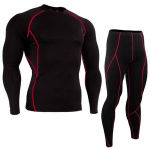 Ensemble de sport de compression 2026 pour hommes : T-shirt à manches longues et pantalon de fitness moulant pour la course – Confort optimal, service OEM - Product Image 3