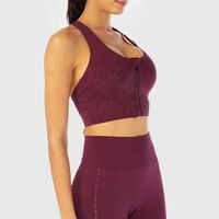 Soutien-gorge de sport respirant sans couture de qualité supérieure, à maintien élevé, fabriqué au Pakistan, personnalisable, pour femmes