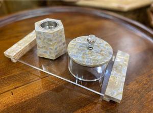 Fabricante al por mayor de madera y resina Bakhoor Burner Set Box con bandeja Madkhan Incienso Holder - Product Image 3