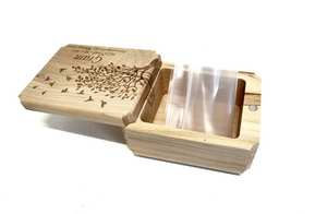 Mini urne montagne personnalisée boîte à cendres gravée boîte commémorative perte chagrin cadeau urne à partager petite urne en bois - Product Image 4