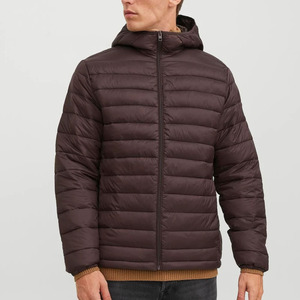 Chaqueta de Invierno para Hombre, Nueva, Entallada, con Capucha y Cierre de Cremallera, Hecha a Medida, Transpirable, Impermeable, Acolchada, Tejido Sólido, Servicio OEM - Product Image 2