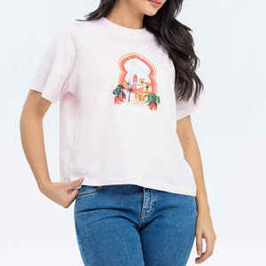 Venta al por mayor 100% algodón verano Camisetas de alta calidad deportivo transpirable de punto serigrafiado con logotipo DTF personalizado - Product Image 3