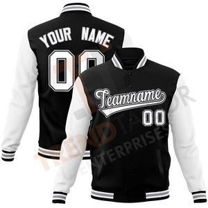 Veste de baseball vintage, logo personnalisé OEM, broderie sur les manches, taille plus pour hommes - Product Image 2