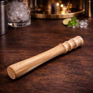 Muddler de Cócteles de Cerámica y Madera Artesanal, Diseño de Doble Cabeza, Agarre Suave, Trituración Potente para Hierbas, Cítricos y Bebidas de Bar - Product Image 4