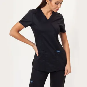 All'ingrosso medico curante uniforme Custom-Healthcare-manica corta uniforme realizzata in India logo personalizzato scrub completo sublimazione