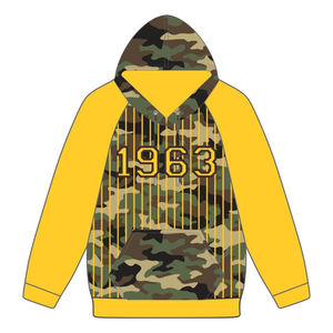 Année de fondation 1963 Iota Phi Theta Camo Body Gold Raglan Pinstripes Pullover Hoodie Vêtements de fraternité grecque Divine Nine HBCU - Product Image 2