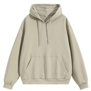 Heavy 300G Primavera y otoño Sudadera con capucha de color sólido Marca de moda para hombres Sudadera con capucha con cordón informal simple suelta - Product Image 3