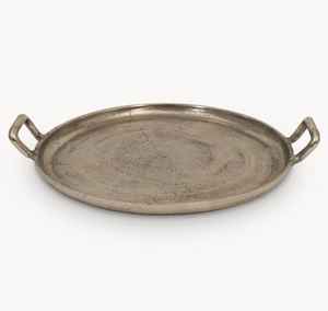 Plateau de service rond en métal sur mesure, design moderne en aluminium, durable et écologique pour la décoration de table de mariage et de Noël - Product Image 5