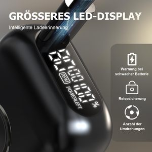 Afeitadora Eléctrica Inalámbrica para Hombre, Afeitadora de Láminas con 4 Cuchillas Flexibles, Resistente al Agua, Uso en Seco y Húmedo para Cabeza y Barba, Idioma de Funcionamiento Alemán, IPX7 - Product Image 3