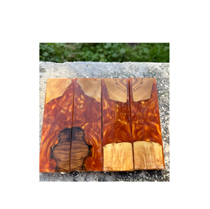 Rollo de resina y madera para puerta y mango de cuchillo para juego de cuchillos con color azul para uso en restaurantes al mejor precio artesanía natural - Product Image 2