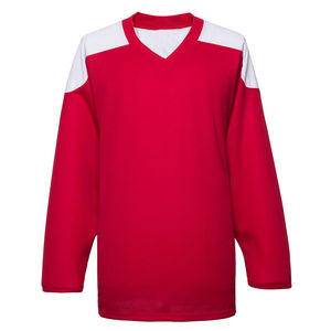 Maillot de hockey sur glace 2025 vierge uni col en V 100% polyester à séchage rapide imprimé par sublimation personnalisé avec nom d'équipe écologique - Product Image 3