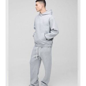 Vintage Printed Custom Heavyweight Fleece Cotton Hoodie Sweatpants Sets Men's Wholesale Tracksuit - Product Image 5