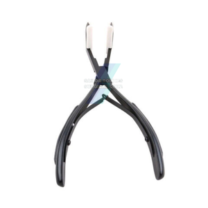 Pince d'extension de cheveux en acier inoxydable avec poignée en caoutchouc Micro outil d'ouverture et de fermeture Matière plastique - Product Image 6