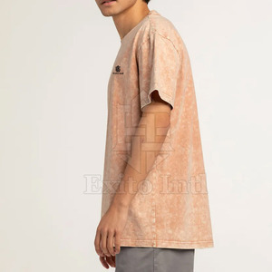 เสื้อยืดผู้ชายสไตล์วินเทจขายดี ผ้าฝ้ายระบายอากาศ แห้งเร็ว แขนสั้น ดีไซน์เรียบๆ ปรับแต่งได้ - Product Image 4