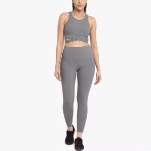 Conjunto de Ropa Deportiva Personalizada para Mujer, Ropa de Yoga sin Costuras, Leggings de Cintura Alta y Top Corto para Fitness - Product Image 5
