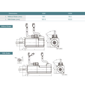 프리모팔 커팅 플로터 AC 서보 모터 미니 50~100W <span class=keywords><strong>220V</strong></span> 360 디지털 3상 마이크로 산업용 서보 모터 재봉틀용 - Product Image 5