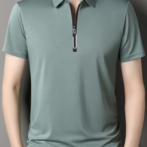 Nuevo Polo Personalizado para Hombre, Estilo Verano, Edición Delgada, a la Moda, Corte Ajustado, con Cierre y Rayas, Diseño Personalizado - Product Image 4