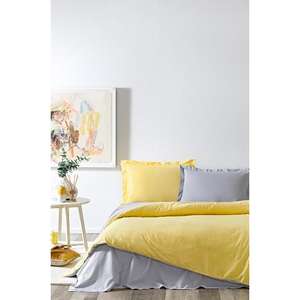 Özdilek Double Ranforce Ensemble de housse de couette Jaune Gris Colormix - Product Image 1