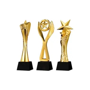 Oscar Trophy Awards placcato oro Funny Team Sport Competition Craft souvenir Wrestling Trophy Stand Party Celebrations Gifts