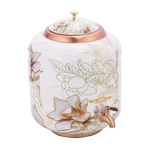 Distributeur d'eau en aluminium de style zen asiatique, 4 litres, finition or Meena, Matka en cuivre fait à la main pour la maison et le bureau - Product Image 2